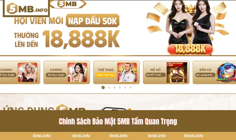 Lợi ích đặc biệt của chính sách bảo mật tại nhà cái 5MB
