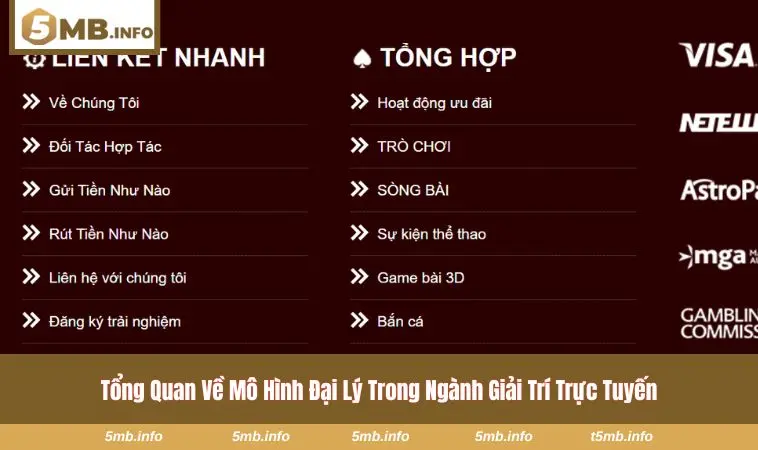 Hệ thống phân cấp đại lý trong ngành giải trí trực tuyến 