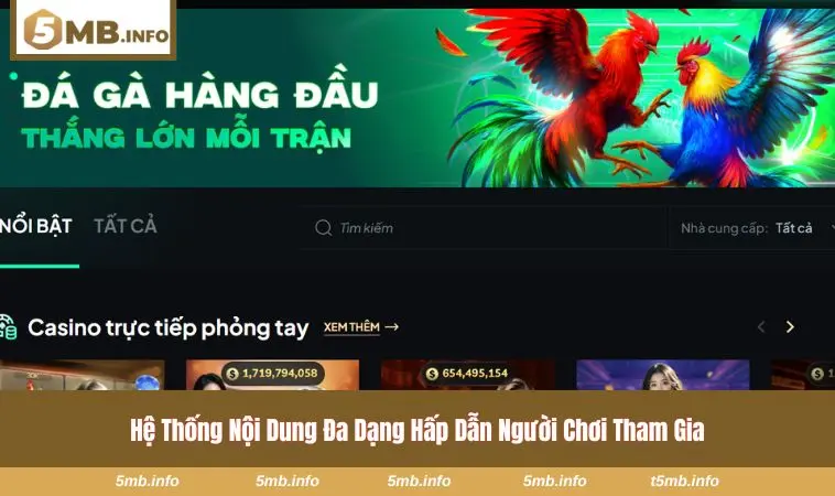 Cổng game trò chơi đa dạng với nhiều lựa chọn 